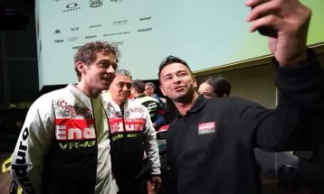 Valentino Rossi Wears a Batik Jacket at VR46 Team Launch
