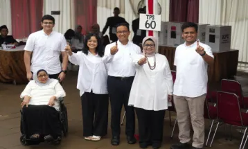 Presidential-Vice Presidential Candidates Number 1 Win  at Polling Station Where Anies Cast His Vote