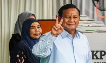 Presidential-Vice Presidential Candidates Number 2 Win  at Prabowo’s Polling Station in Bojongkoneng
