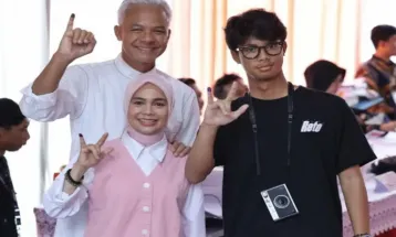 Presidential and Vice Presidential Candidates Number 3 Win  at Ganjar Pranowo's Polling Station