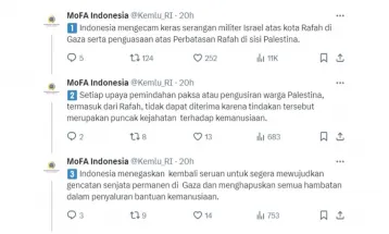 Indonesia Kecam Keras Serangan Israel ke Rafah