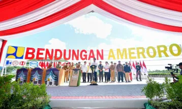 Presiden Joko Widodo Resmikan Bendungan Ameroro di Sulawesi Tenggara