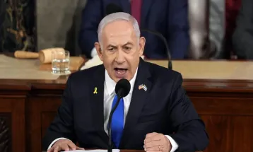 Ribuan Massa Aksi Berdemonstrasi ketika Netanyahu Pidato di Kongres AS