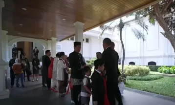 President Joko Widodo Attends Presidential Inauguration with Kahiyang, Kaesang, Grandchildren