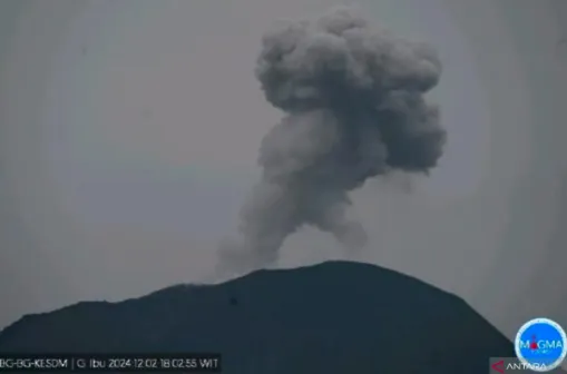 Gunung Ibu Erupsi 2.577 Kali Dalam Sebulan, Badan Geologi Perluas Zona Bahaya