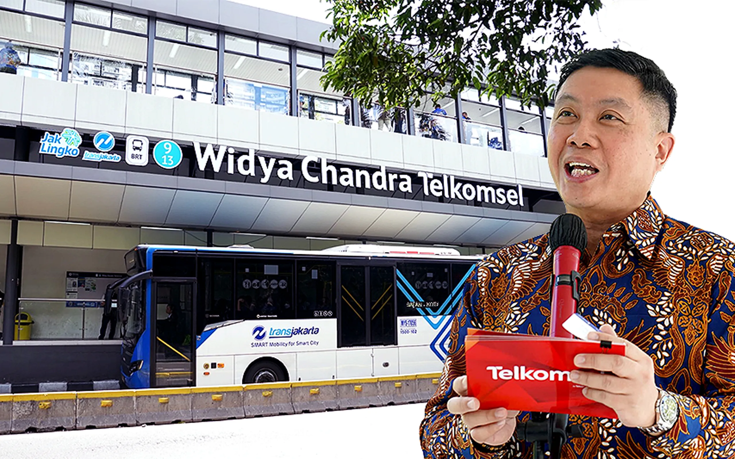 Kolaborasi Strategis Telkomsel dan Transjakarta, Resmikan Hak Penamaan Halte Widya Chandra Telkomsel