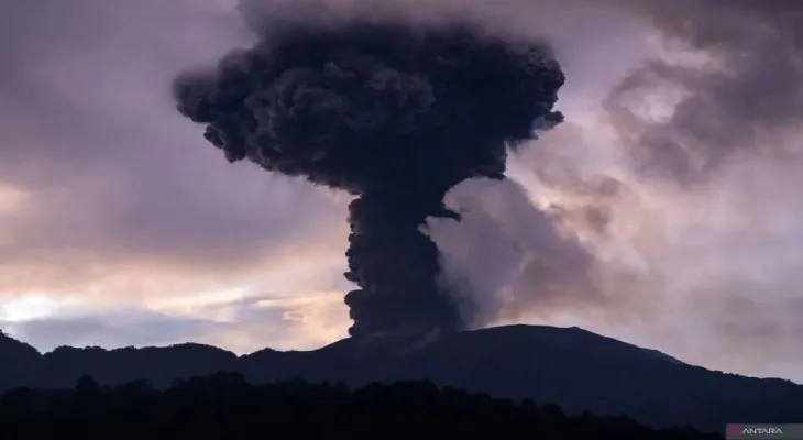 Gunung Marapi Kembali Erupsi, Kolom Abu Tidak Teramati