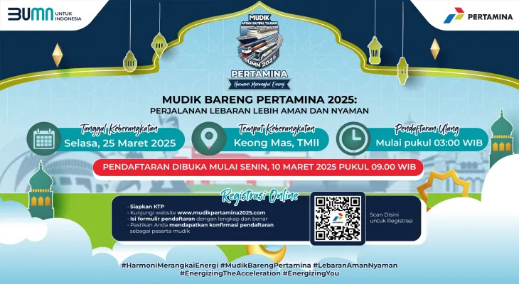 5000 Kursi Disiapkan Dalam Mudik Gratis Bersama Pertamina 2025